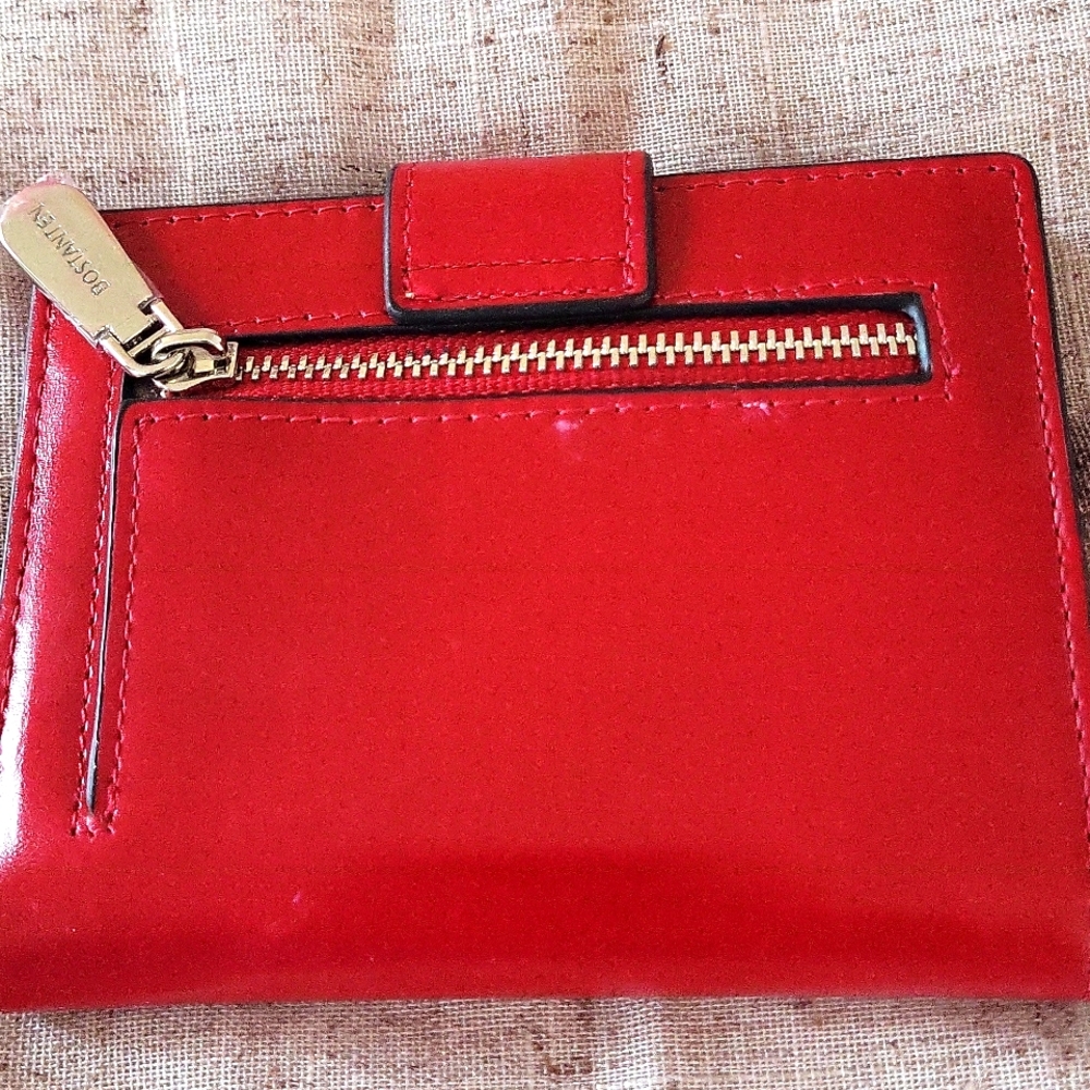 Bostanten elegant Red Leather Wallet - Picture 2 of 8